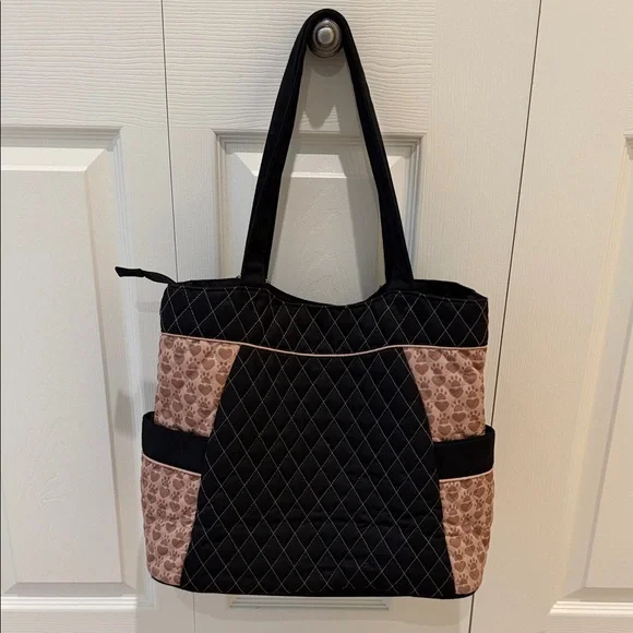 Bradford Exchange Cavalier King Charles Quilted Tote Bag Paw Prints on My Heart - Picture 3 of 9